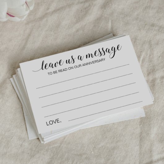 Elegant Laissez-Nous Un Message Mariage Cartes Con