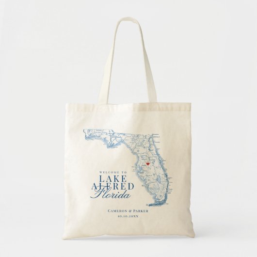 Elegant Lake Alfred Florida bruiloft Welkom Tote Bag (Voorkant)
