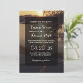 Elegant Lake Sunset Wedding Kaart (Staand voorkant)