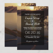 Elegant Lake Sunset Wedding Kaart (Voorkant / Achterkant)