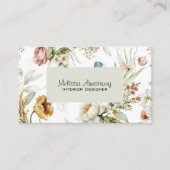 Elegant land bloemendubbel zijdig visitekaartje (Voorkant)