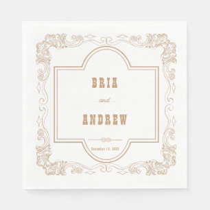 Elegant land bruiloft servet