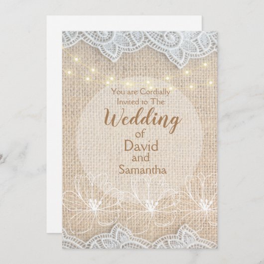 Elegant land bruiloft uitnodiging (Voorkant / Achterkant)