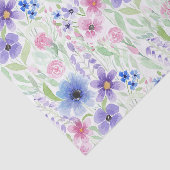 Elegant land roze Paarse blauwe Waterverf ventilat Tissuepapier (Detail)