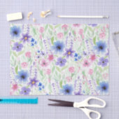 Elegant land roze Paarse blauwe Waterverf ventilat Tissuepapier (Craft)