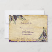 Elegant, Land Rustic, Vineyard Wedding RSVP Kaartje (Achterkant)