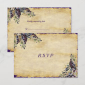 Elegant, Land Rustic, Vineyard Wedding RSVP Kaartje (Voorkant / Achterkant)