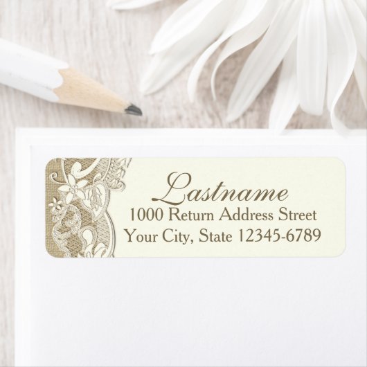 Elegant landelijk rustiek bloemontwerp etiket (Insitu)