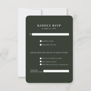 Elegant landhuis   Ranch RSVP-kaart RSVP Kaartje