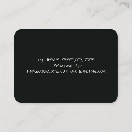 Elegant Landschap Lotus Bloem Visitekaartje (Achterkant)