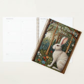 Élégant lapin blanc boho vintage (Devant avec enveloppe)