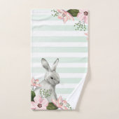 Elégant lapin de Pâques rayé (Serviette à main)