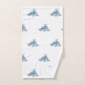Elégant lapin gris bleu personnalisé lapin (Serviette à main)
