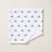 Elégant lapin gris bleu personnalisé lapin (Gant de toilette)