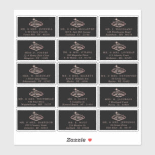 Elegant Las Vegas bestemming bruiloft adres Sticker
