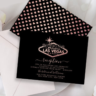 Elegant Las Vegas Bestemming Huwelijksreceptie Informatiekaartje