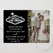 Elégant Las Vegas Destination Faire-part de mariag (Recto)