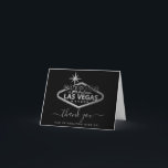 Elégant Las Vegas Destination Merci de mariage<br><div class="desc">Dites merci avec style avec ces cartes de remerciement mariage tendance de Las Vegas. La photo et le libellé modèle est facile à personnaliser et votre famille et vos amis seront ravis de recevoir ces fabuleux remerciements.</div>