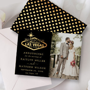 Elegant Las Vegas Destination Wedding Aankondiging