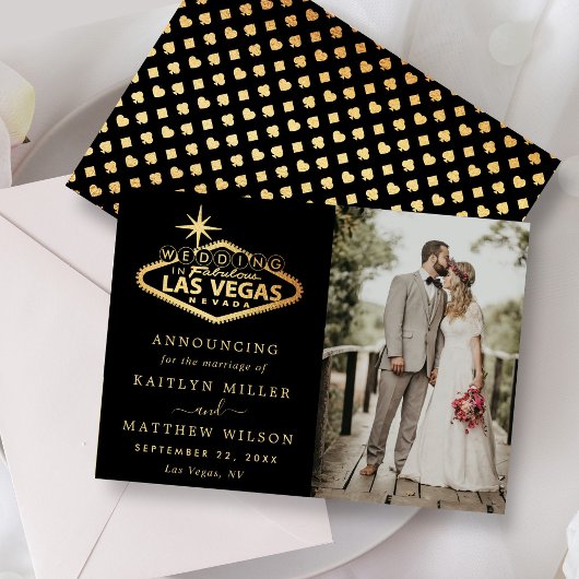 Elegant Las Vegas Destination Wedding Aankondiging
