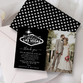Elegant Las Vegas Destination Wedding Bedankt Folie Uitnodiging