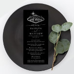 Elégant Las Vegas Destination Wedding Menu<br><div class="desc">Célébrez dans le style grâce à ces menus mariages modernes et très tendance. Le design est facile à personnaliser avec votre propre libellé et vos invités seront ravis quand ils verront ces menus fabuleux. Les éléments correspondants se trouvent dans la collection.</div>