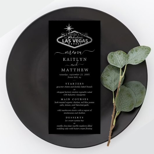 Elégant Las Vegas Destination Wedding Menu