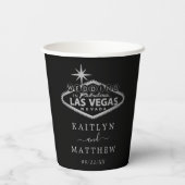 Elegant Las Vegas Destination Wedding Papieren Bekers (Achterkant)