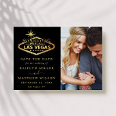 Elegant Las Vegas Destination Wedding Photo Save The Date