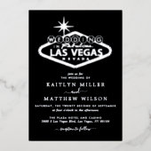 Elegant Las Vegas Destination Wedding Real Folie Uitnodiging (Voorkant)