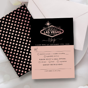 Elegant Las Vegas Destination Wedding RSVP Kaartje