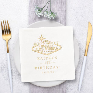 Elegant Las Vegas verjaardagsfeestje Folie Servetten