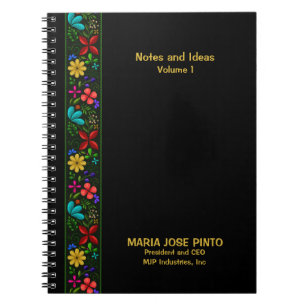 Elegant Latijns-Amerikaanse Folk Floral Notes and Notitieboek