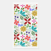 Elegant Latin American Folk Floral Servet (Voorkant)