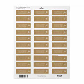 Elegant Laurel Leaf Goud Bruiloft Retouradres Etiket (Full Sheet)