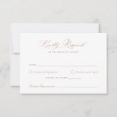 Elegant Laurel Wreath Blush Wedding Carte RSVP (Devant)