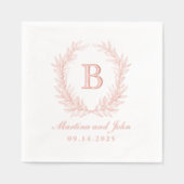 Elegant Laurel Wreath Monogram Mariage (Recto)