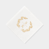 Elegant Laurel Wreath Monogram Mariage (Droite)