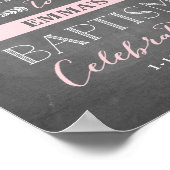 Elegant Laurels roze | Baptism Welcome Sign Poster (Hoek)