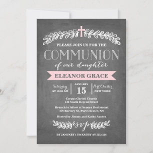 Élégant laurier rose Invitation à la communion