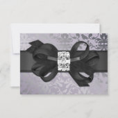 Élégant Lavande et Argent RSVP avec Bow (Devant)