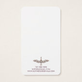 Élégant Lavande Gris Volant Oiseau Écran d'oreille (Dos)