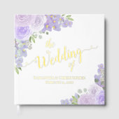Élégant Lavande Purple Boho Floral Mariage (Recto)