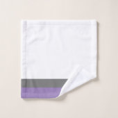 Élégant Lavande Purple Stripes Script Monogramme (Gant de toilette)