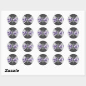 Élégant Lavande violet Diamants blancs Sticker (Feuille)
