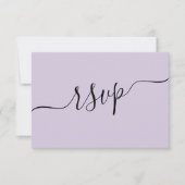 Elégant lavande violette QR Code RSVP Mariage (Devant)