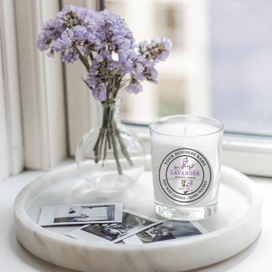 Elegant Lavander Flowers Label
