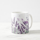 Elégant Lavane Fleurs Mug (Devant droit)