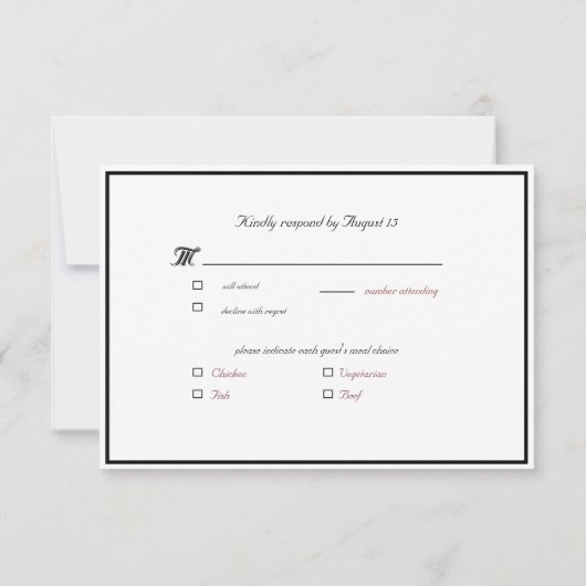 Élégant Lave-encre RSVP (Dos)