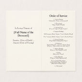 Elegant Lavendel Funeral Order of Service-programm Kaart (Binnenkant ongevouwen)